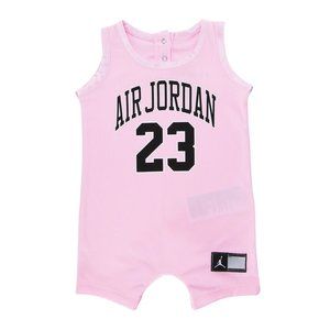 NIKE AIR JORDAN #23 Pink Satin Onesie Basketball Jersey Romper Baby 18 Months